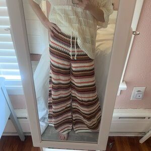 Aerie NWT crochet beach coverup pants, size XS